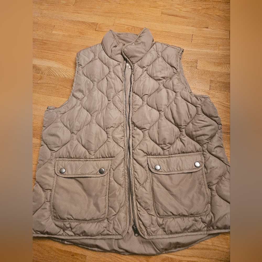 Thread & Supply Quilted Brown Vest